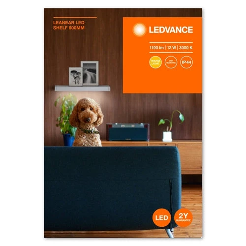 LEDVANCE LINEAR SHELF Lampe LED pour étagère 60cm 12W / 3000K blanc chaud