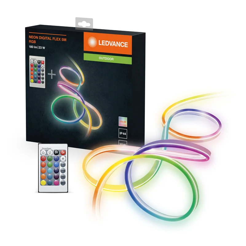 LEDVANCE NEON DIGITAL Flex bande lumineuse LED extérieure RGB avec télécommande 23W 5m