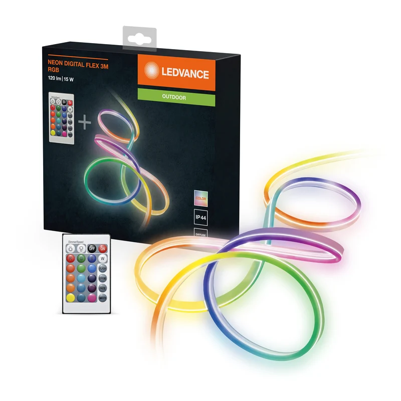 LEDVANCE NEON DIGITAL Flex bande lumineuse LED extérieure RGB avec télécommande 15W 3m