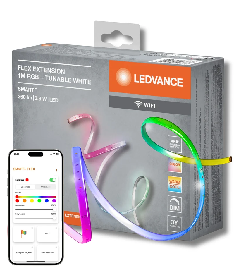 LEDVANCE Wifi SMART+ Flex bande lumineuse LED RGBW multicolore extension 1m