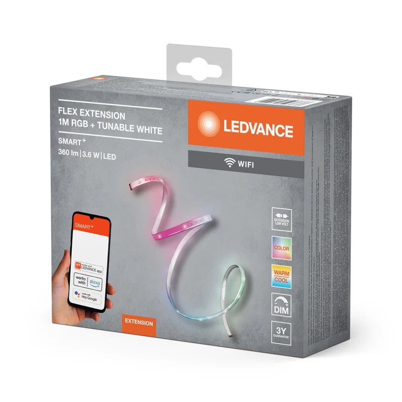 LEDVANCE Wifi SMART+ Flex bande lumineuse LED RGBW multicolore extension 1m