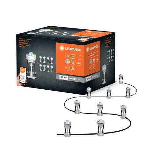 LEDVANCE Wifi SMART+ Outdoor Garden Dot Mini lampe de jardin LED RGB multicolore 9 socles
