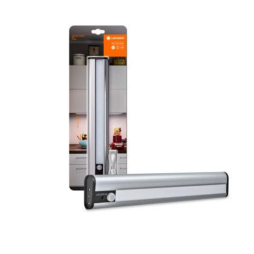 LEDVANCE Lampe LED à piles, lumière pour applications intérieures, capteur de mouvement, capteur jour-nuit, blanc froid, 300,0 mm x 50,0 mm x 22,0 mm, LED linéaire mobile USB