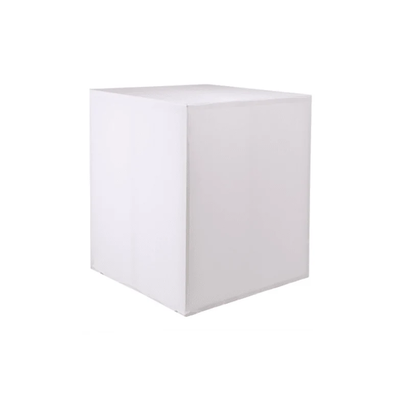 Location de buffet box houssé carré blanc