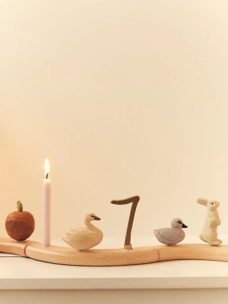 Loopi Figurines Swan and Duckling – Set of 2 – Multi
