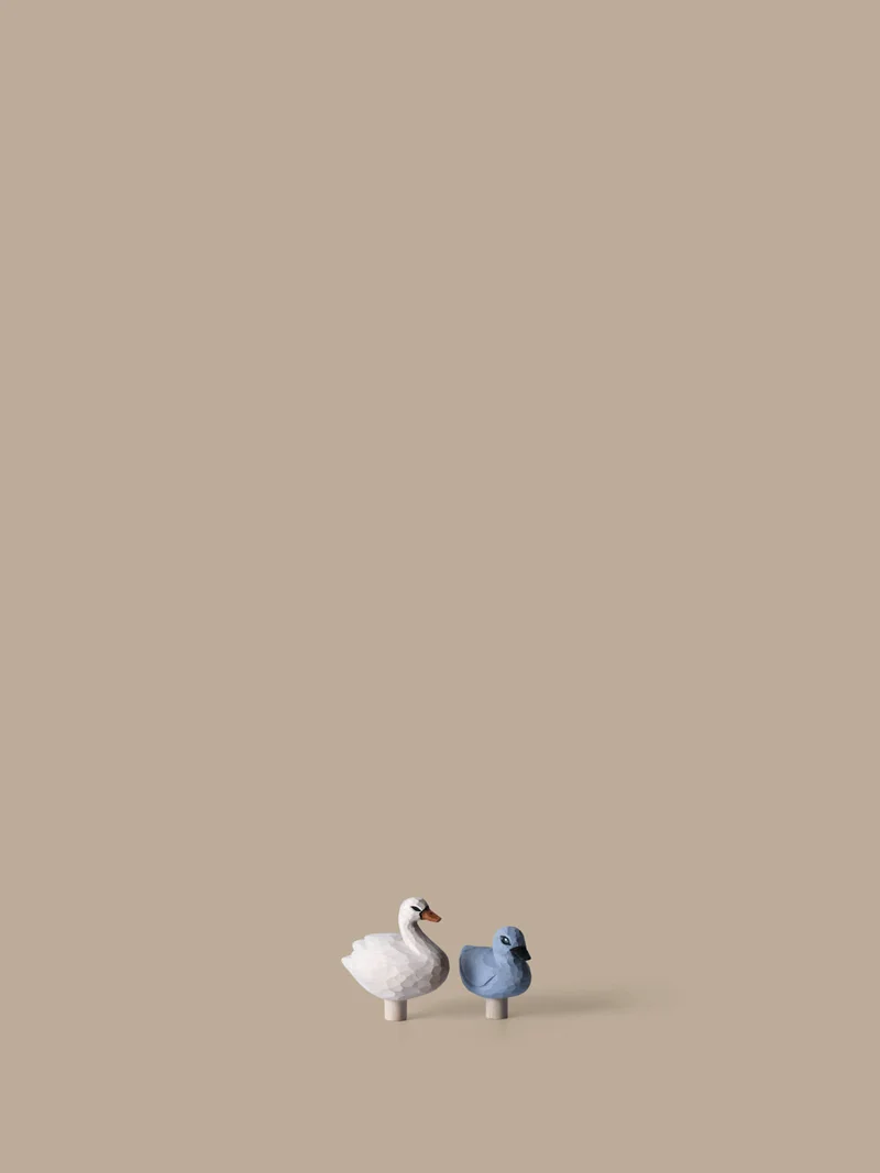 Loopi Figurines Swan and Duckling – Set of 2 – Multi