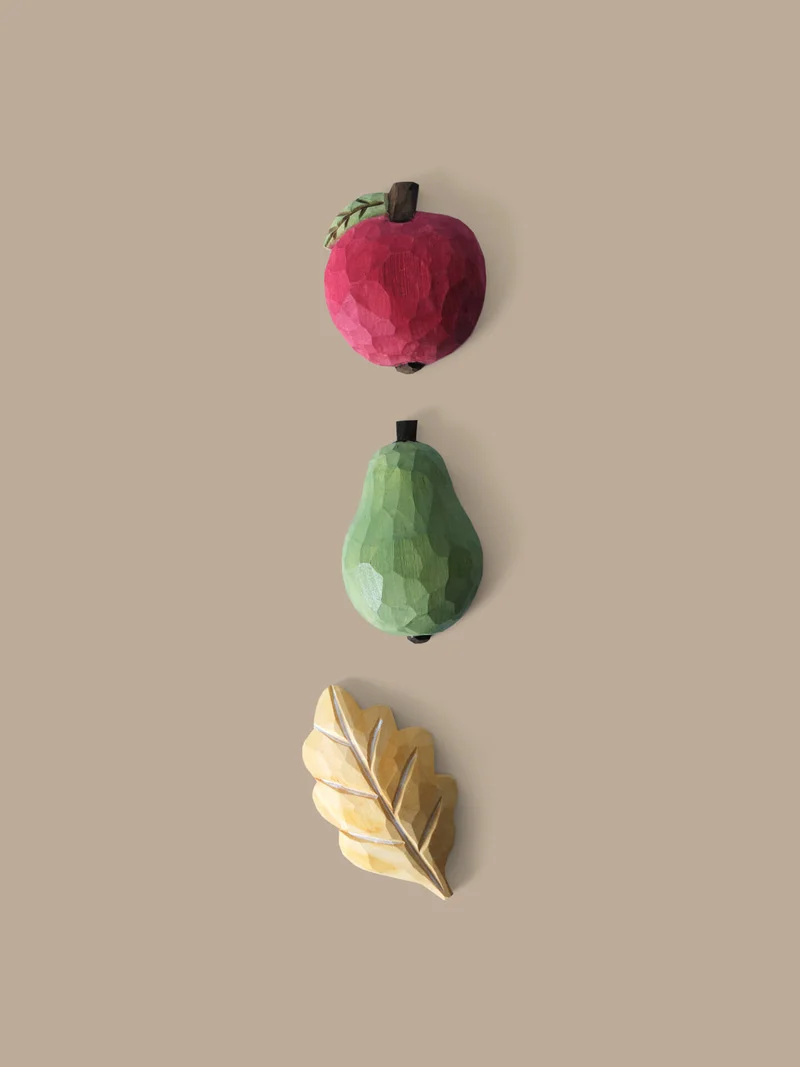 Forest Hand-carved Magnets – Set of 3 – Multi
