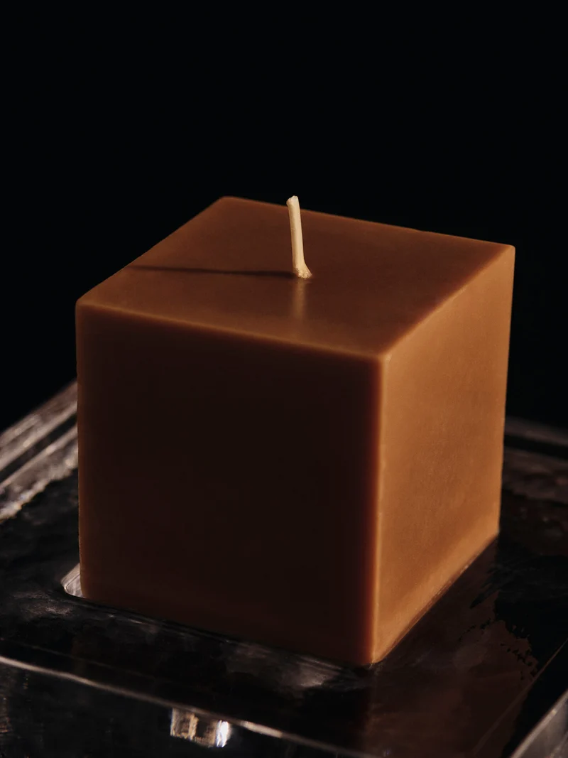 Burren Block Candle Small – Bronze