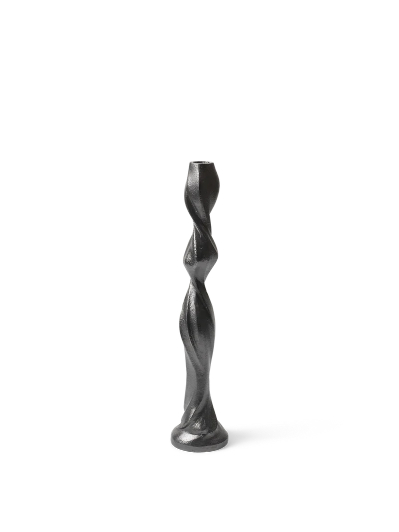 Gale Candle Holder H38 cm – Blackened Aluminium