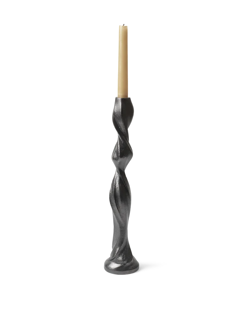 Gale Candle Holder H38 cm – Blackened Aluminium
