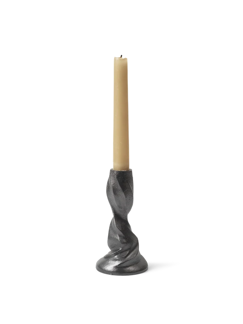 Gale Candle Holder H13 cm – Blackened Aluminium