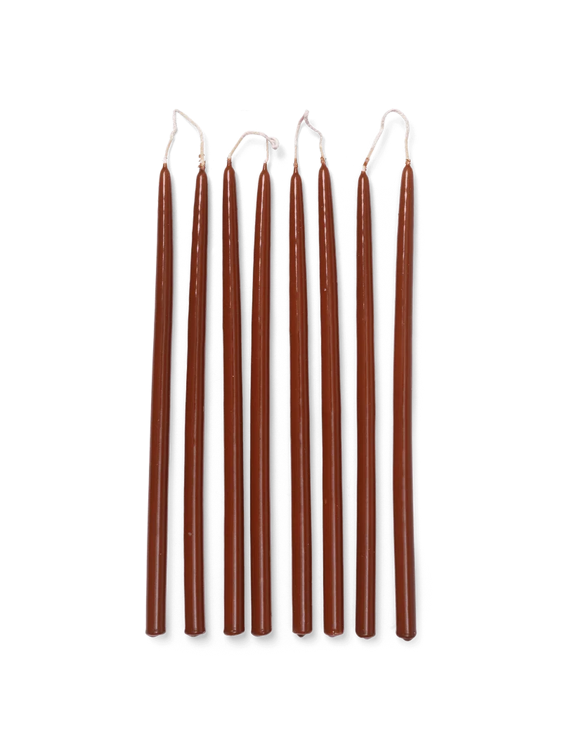 Spike Slim Candles – Set of 8 – Rust