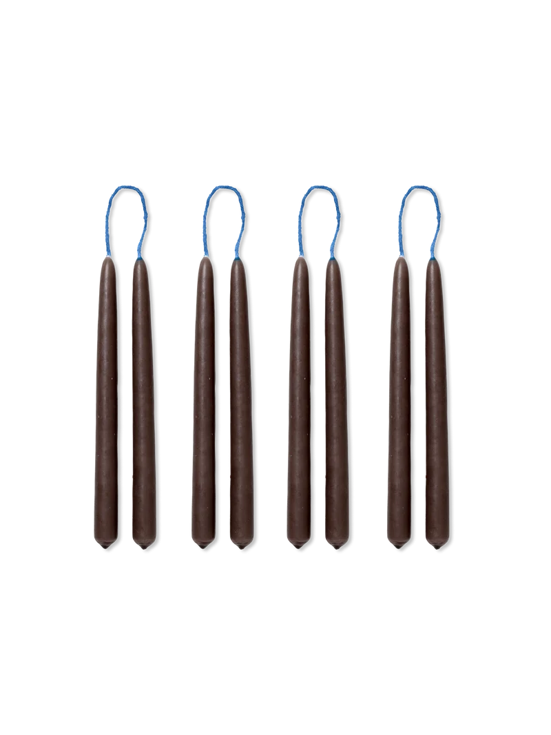 Dipped Candles – Set of 8 – Brown
