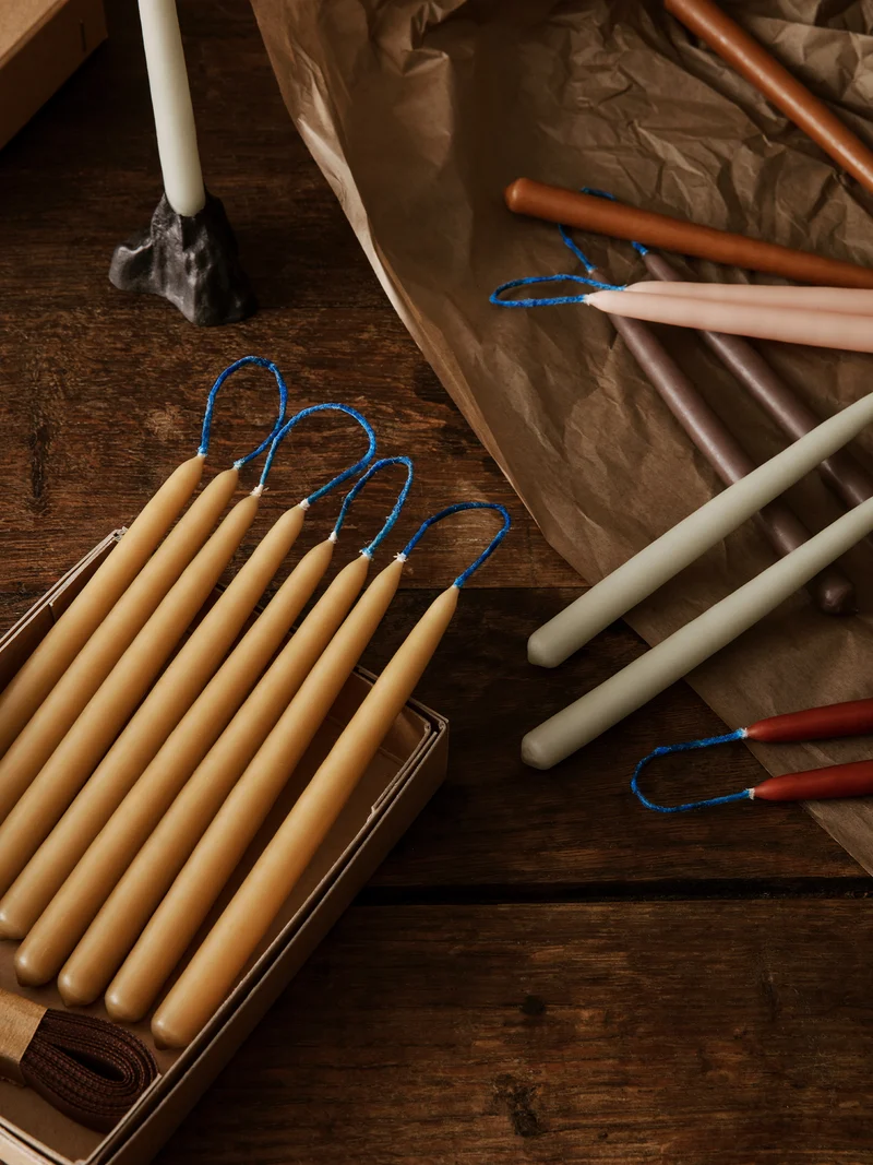 Dipped Candles – Set of 8 – Brown