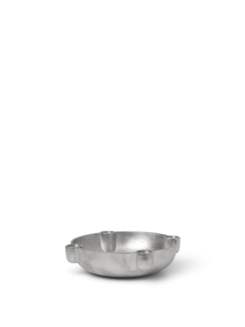 Bowl Candle Holder Medium – Aluminium