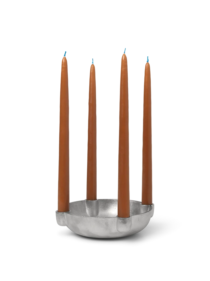 Bowl Candle Holder Medium – Aluminium