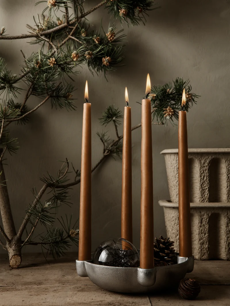 Bowl Candle Holder Medium – Aluminium