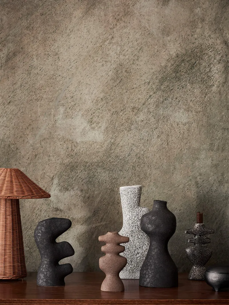 Yara Candle Holder Large – Dark Sand