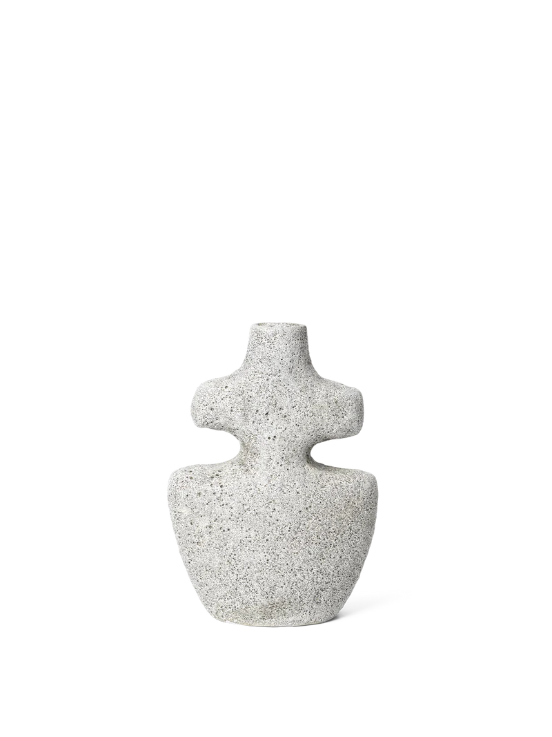 Yara Candle Holder Medium – Grey Pumice