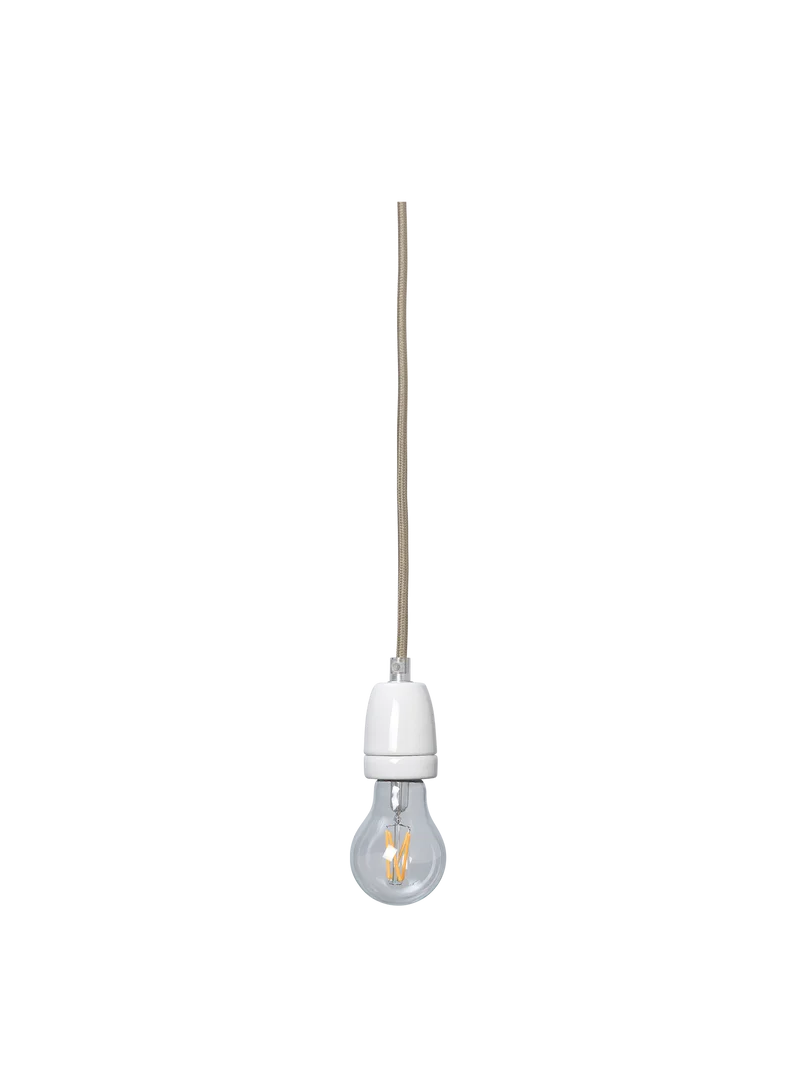 Fabric Cord Set with Ceramic Socket 4m – Cashmere