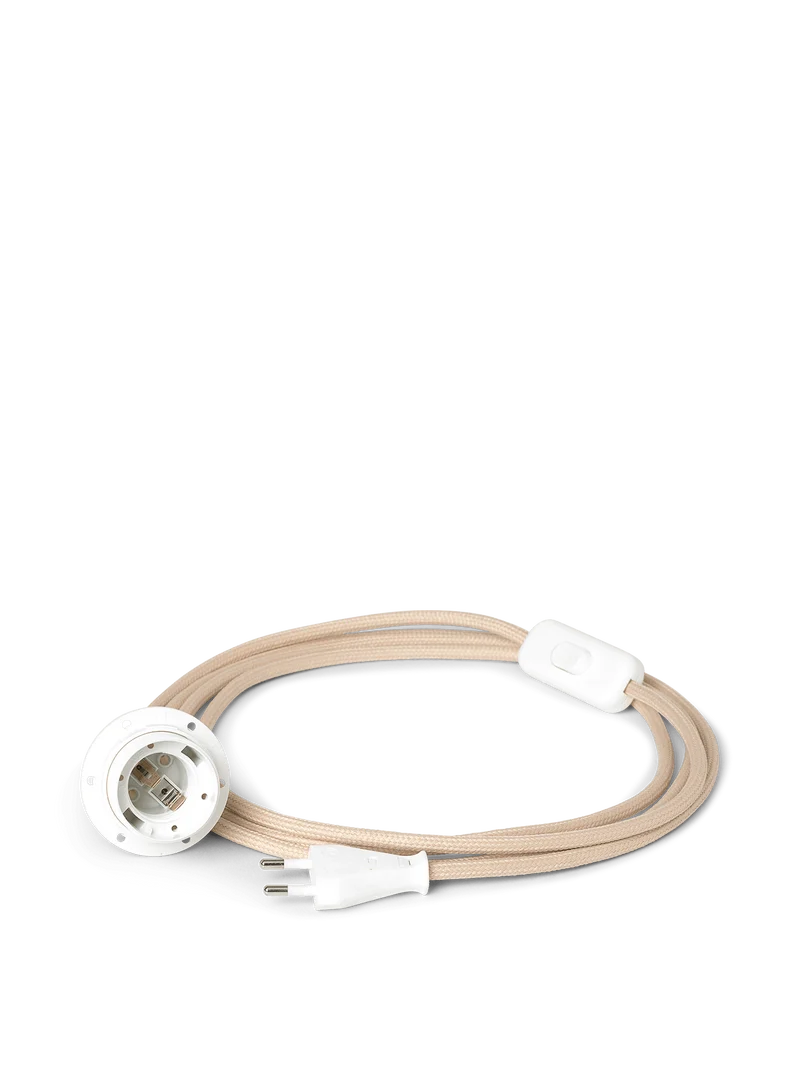 Fabric Cord Set for Wall Lamps – Sand