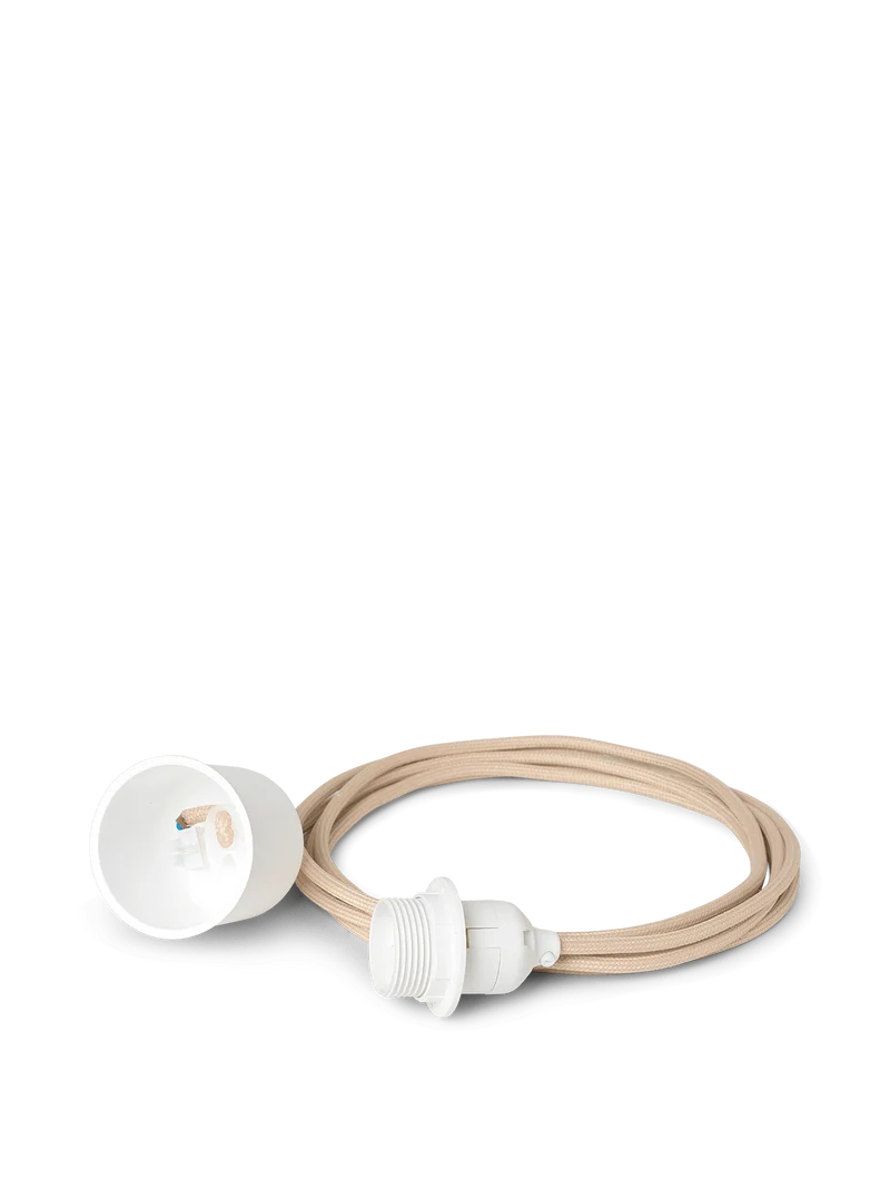 Fabric Cord Set 2m for Pendant Lamps – Sand