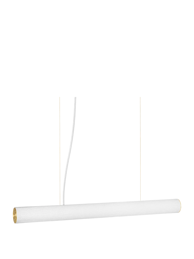 Vuelta Pendant II 100 cm – White / Brass