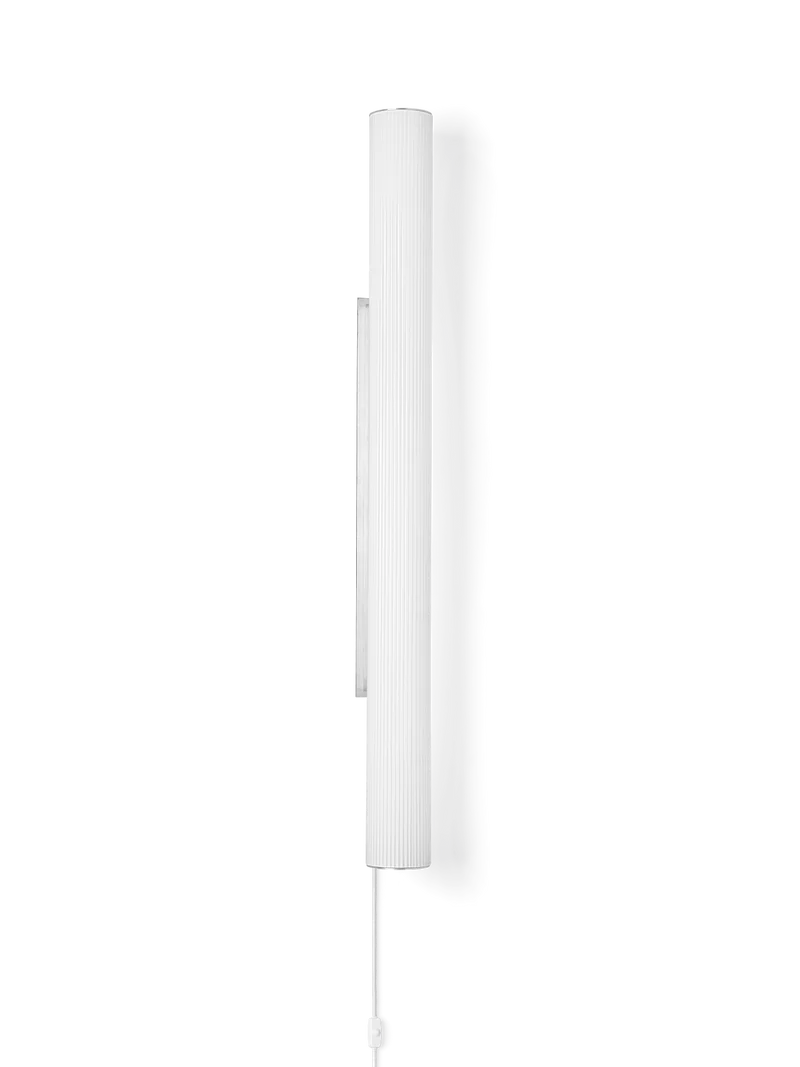 Vuelta Wall Lamp 100 cm – White / Stainless Steel