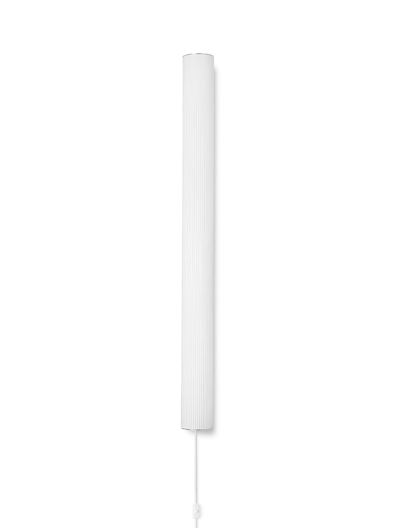 Vuelta Wall Lamp 100 cm – White / Stainless Steel