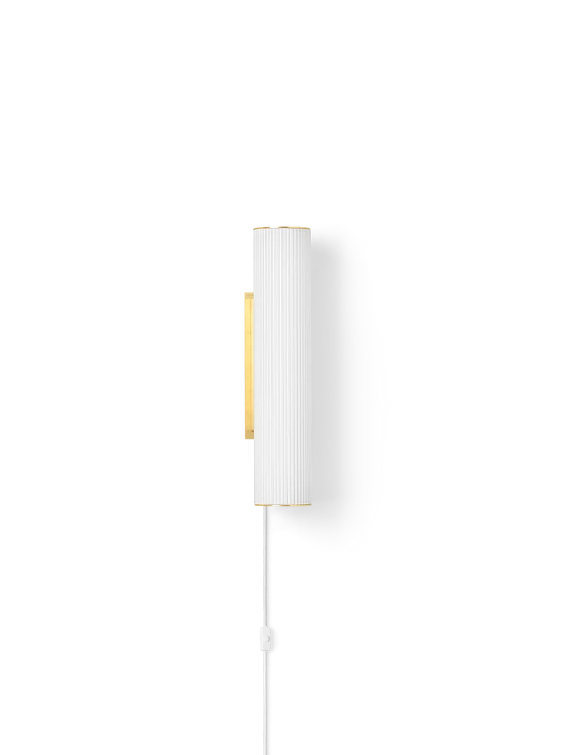 Vuelta Wall Lamp II 40 cm – White / Brass