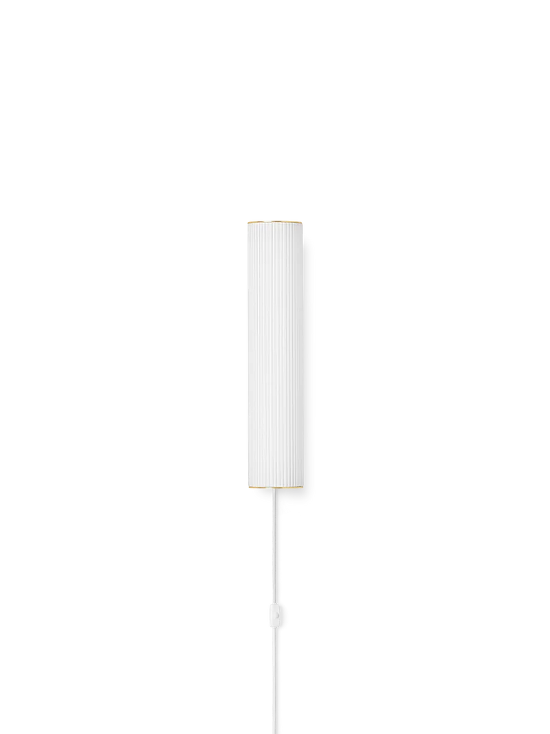 Vuelta Wall Lamp II 40 cm – White / Brass