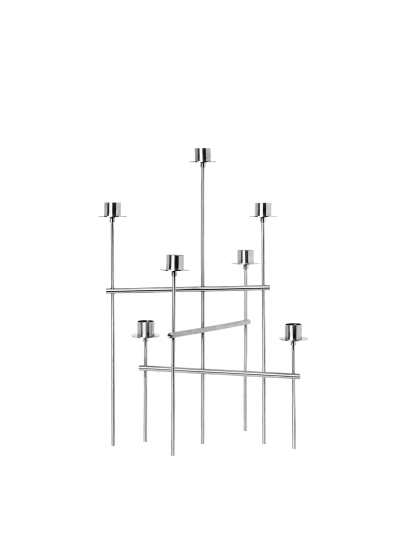 Elysia Candelabra – Brushed Stainless Steel