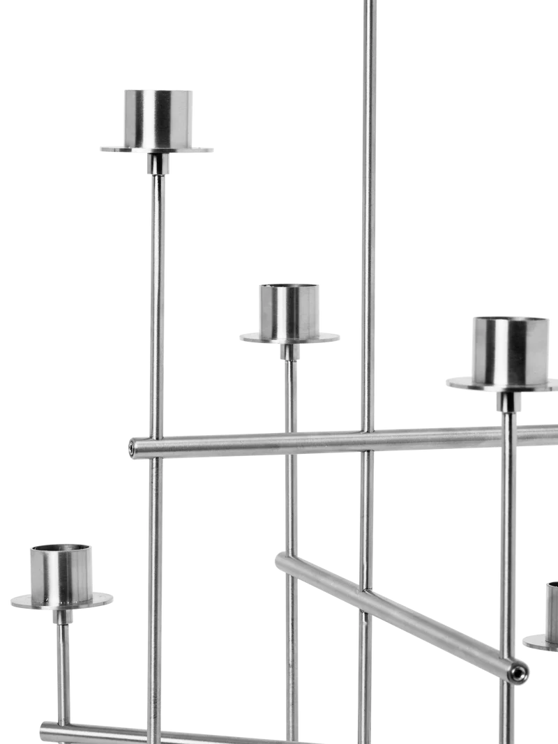 Elysia Candelabra – Brushed Stainless Steel
