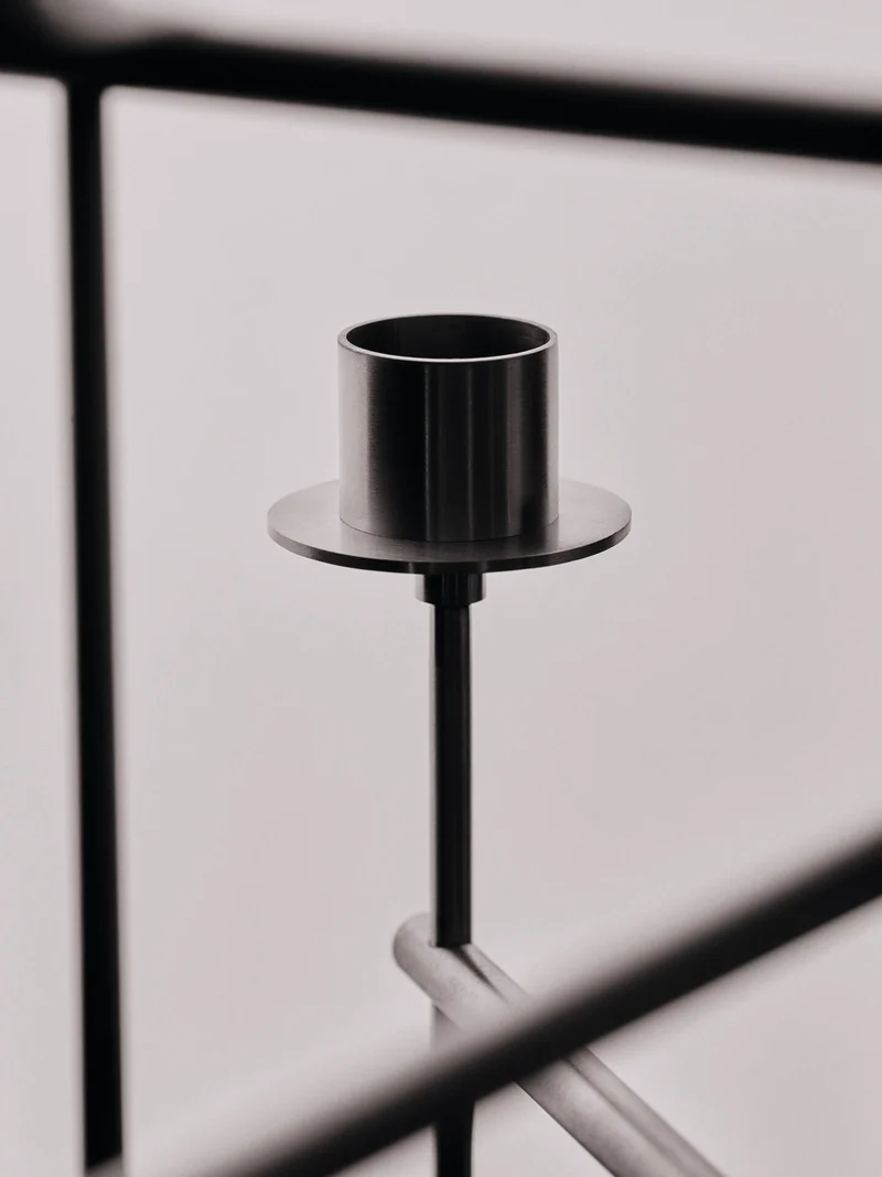 Elysia Candelabra – Brushed Stainless Steel