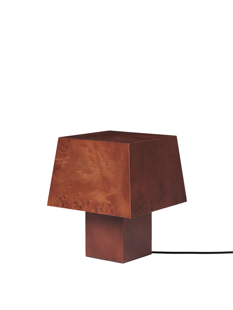 Burl Table Lamp – Dark Stained Burl