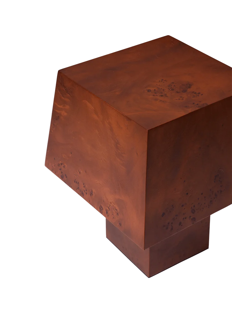 Burl Table Lamp – Dark Stained Burl