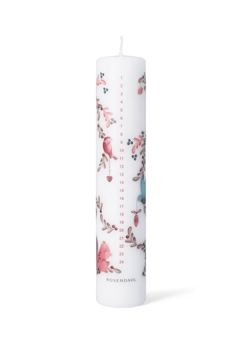 GC Cottage Advent Candle 2025 Ø5 cm White