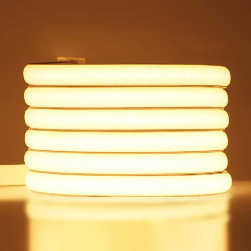 220V COB LED Neon Strip Light - Tuya Smart WiFi Bluetooth Dimmable, IP68, 288 LEDs/m