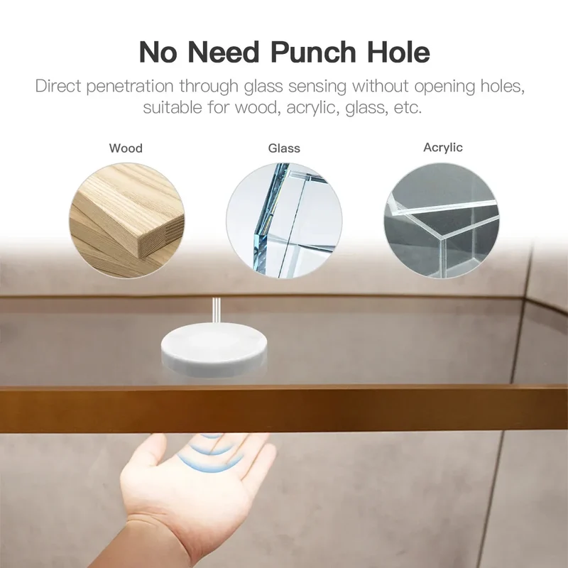 Penetrating Touch Sensor USB Under Cabinet COB LED Strip - Dimmable, Hand Scan for Wood & Glass