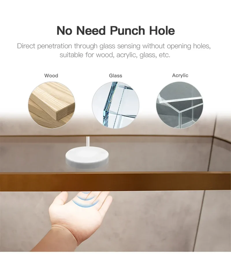 Penetrating Touch Sensor USB Under Cabinet COB LED Strip - Dimmable, Hand Scan for Wood & Glass