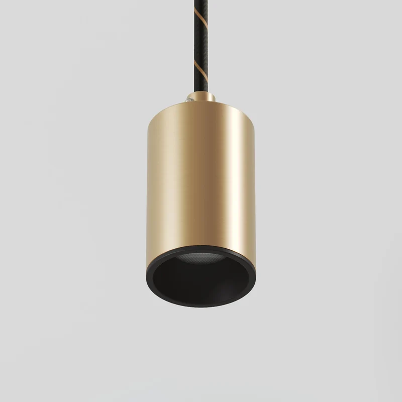 Lampe à suspension avec Spot GU10 Bispot pour système sur rail - Bronze satiné / Noir