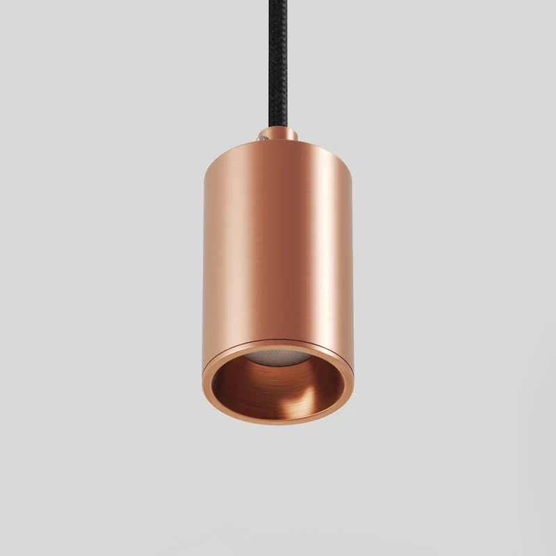 Suspension avec Spot GU10 Bispot pour système sur rail - Cuivre satiné