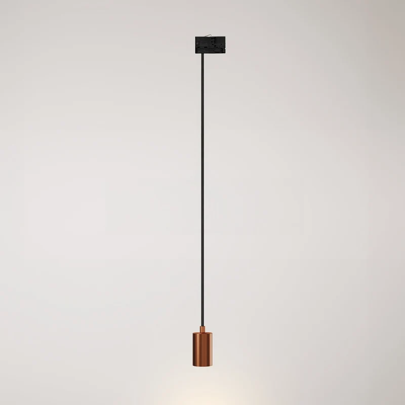 Suspension avec Spot GU10 Bispot pour système sur rail - Cuivre satiné