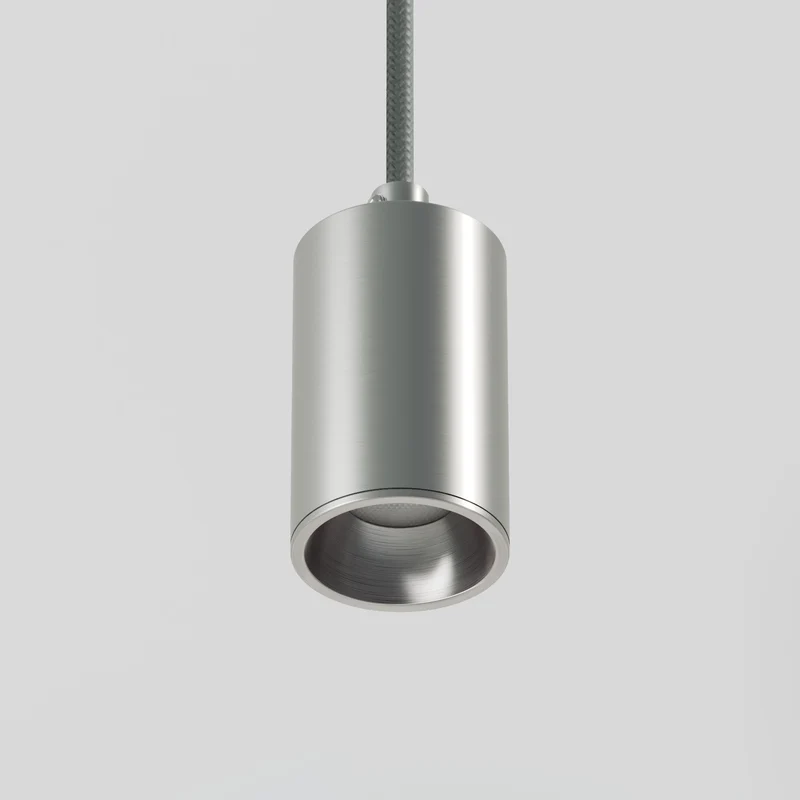 Suspension avec Spot GU10 Bispot pour système sur rail - Titane satiné
