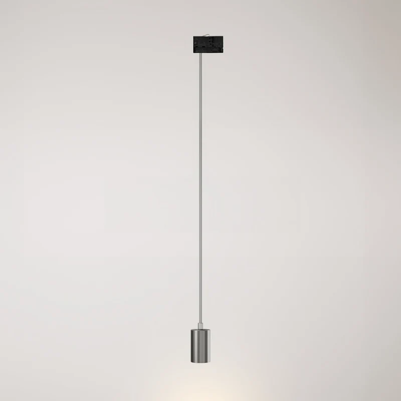Suspension avec Spot GU10 Bispot pour système sur rail - Titane satiné