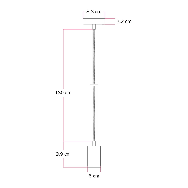 Lampe à suspension avec Spot GU10 Bispot - Bronze satiné / Noir