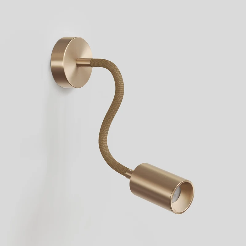 Lampe murale ou plafond avec Spot GU10 Bispot et bras orientable Flex 30 cm - Bronze satiné