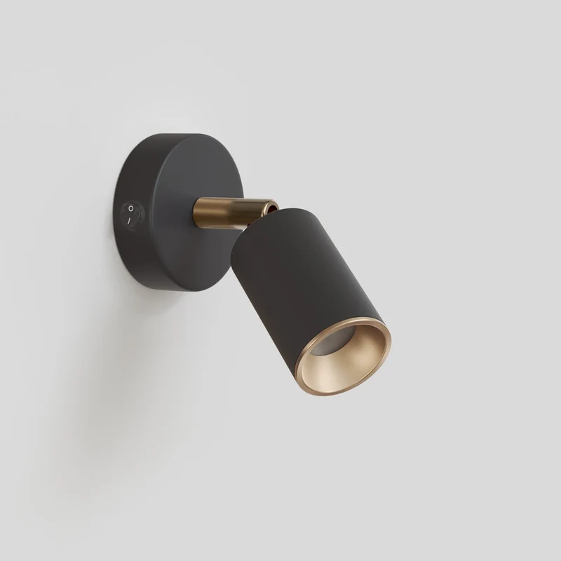 Spot GU10 orientable pour applique ou plafonnier Bispot - Noir / Bronze satiné