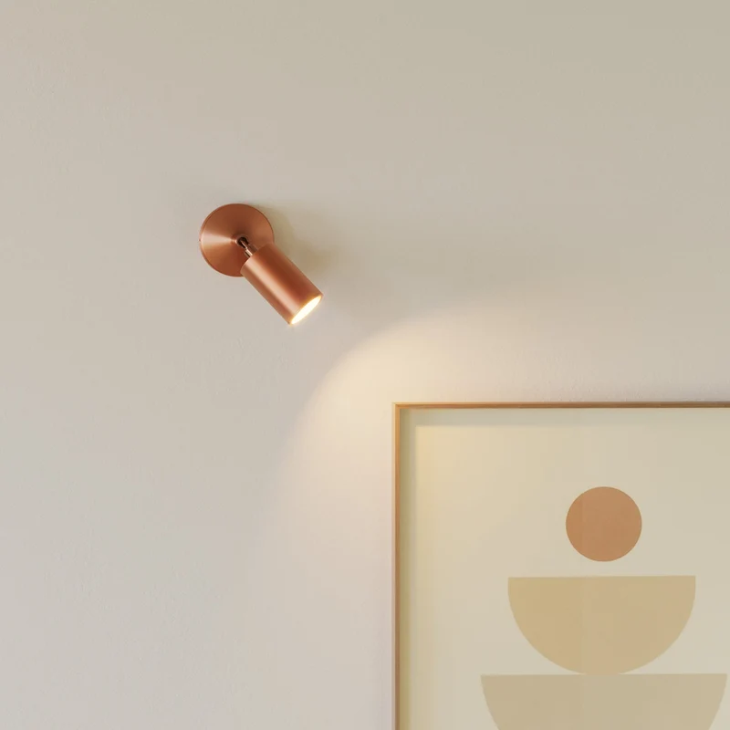 Spot GU10 orientable mural ou plafond Bispot - Cuivre satiné