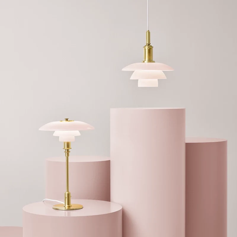 PH 2/1 Pale Rose Brass Table Lamp